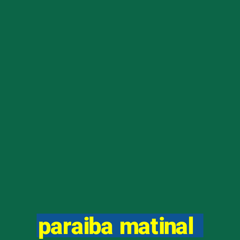 paraiba matinal